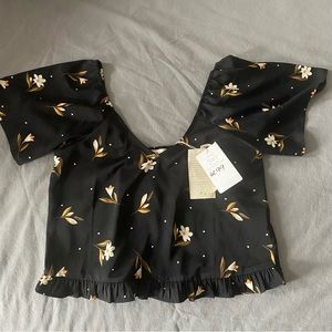 S Saltwater Luxe Floral Top NWT
